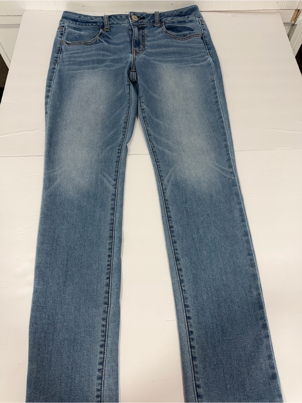 American Eagle Outfitters Light Blue as 10 jegging Straight-Leg Women's Jeans